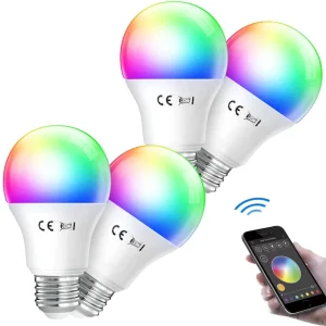 Smart Bulb WIFI Connection APP Control RGB A60 E27 9W LED Light Bulb LED REMOTE