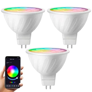 Smart Home Light MR16 Smart Bulbs RGB Multicolor+Warm & Daylight 3W AC/DC 12V GU5.3 LED WiFi Bulb
