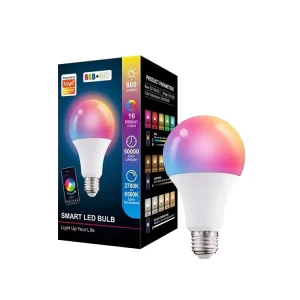 Smart Led Light RGB Dimmable Color E26 E27 B22 Tuya AC 220V 10W Smart Bulb with Alexa