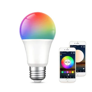 Smart Light Bulb Dimmable 9W 16M Colors RGBWW 800LM Tuya RGB CCT Bulb A60 A19 Smart Bulb for Alexa Google Home