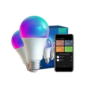 Smart Light Bulb Dimmable 9W 16M Colors RGBWW 800LM Tuya RGB CCT Bulb A60 LED A19 Smart Bulb for Alexa and Google Home