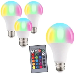 Smart Light Bulb with Remote Controller 9W Color Changing Bluetooth WiFi Light Bulb with Music Sync Color Changing RGBCW
