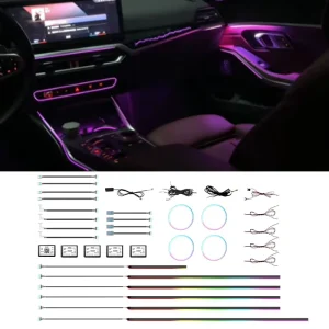 Smart RGB Dynamic Symphony Car Interior Light 6/10/18/22 in 1 Ambient Atmosphere LED Light Kit 12V 18W Car Decorative