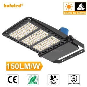 Smart Street Light Photocell Sensor Dusk to Dawn Auto On Off IP65 Waterproof 100W 200W 300W Energy Saving Outdoor Road Lighting