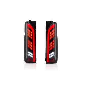 Smoke Black LED Taillights Assembly Car Accessories Tail Lamp Turning Signal Rear Light for Toyota Hiace