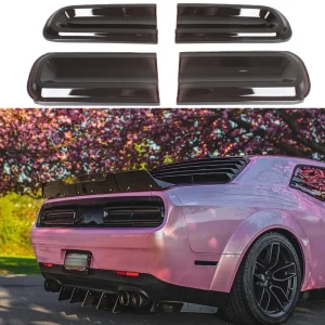 Smoke Black Tail Light Covers for Dodge Challenger Rear Lamp Guards Protector Trim Kit Exterior Modification Accessories