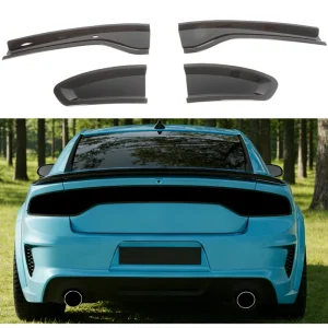 Smoke Black Tail Light Covers for Dodge Charger Rear Lamp Guard Protector Trim Kit Exterior Modification Accessories
