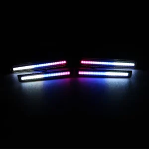Smoked Lens With RGB Flow Series LED DRL Boards Turn Signal Light for Dodge Challenger Light Marker