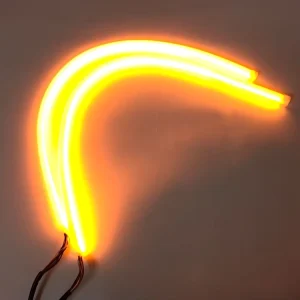Soft Sequential LED DRL White Yellow Daytime Running Light 60cm Flexible LED Signal Light Drl for Car