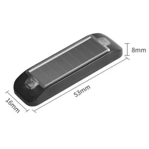 Solar-Powered PVC Construction Warning Lights For Cars Motorcycles Bicycles Pickup Truck Bed With Glue Tape Installation