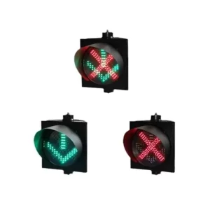 Solar Powered Red Cross Green Arrow Traffic Signal Light LED Lane Indicator For Parking Lot Car Wash Warehouse
