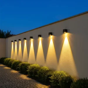 Solar Wall Lights Fence Light LED Waterproof Outdoor Garden Modern Sconce Atmosphere Night Lighting Home Exterior Up Auto Sensor
