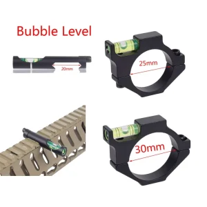Spirit Bubble Level Aluminum Alloy Fixture Balance Tube Clamp Bracket 25.4mm/30mm/20mm Bayonet Waterproof Lightweight