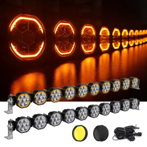 Spot Amber White Vehicle Led Ramp Utv Cover Slim Offroad 50 Inch Single Row 12v Linkable Car off Road Lights 4×4 Led Light bar