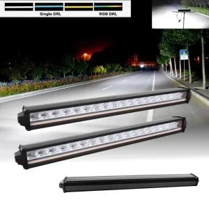 Spot Beam 300W Off-Road Racing LED Light Bar 1 Row Black Housing 2525 Chip Auxiliary LED Strip Light for Car