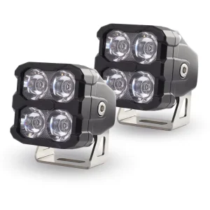 Square 24V LED Work Spot Light Road Pod Lights High-grade Aviation Aluminum Housing Cool White Backlight Truck Combo Beam