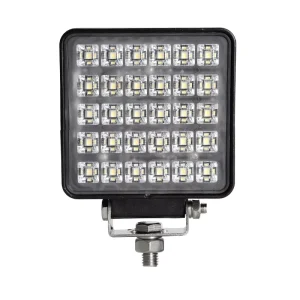 Square 4 Inch E-mark 30W Flood Beam 2700LM High Output Flashing Truck LED Work Light for Car Tractor Trailer Vehicle