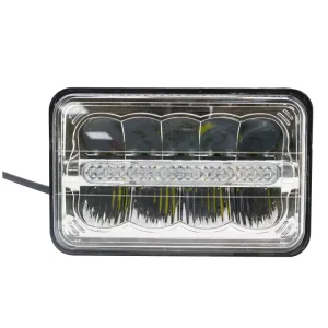 Square 5″ 4×6 LED Auxiliary Headlight Sealed Beam Driving Light DRL 45W Car Lights LED Auto Headlight for Truck Motorcycle