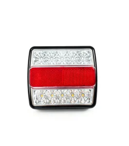 Square LED Truck Tail Light 10 30V IP67 Waterproof Stop Turn Reverse Rear Lamp for Truck Trailer Van Caravan Lorry Bus