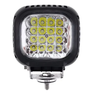 Square Model 5″ 48W White LED Work Light Die cast Aluminum+PC for All Vehicles Tractors Trucks IP67