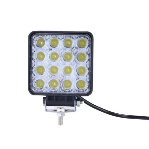 Square Work LED Light Bar 48W 16LED Car Light Work Light 12V 24V Led for ATV UAZ SUV 4WD 4×4 Truck Tractor