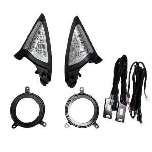 Stainless Steel Mesh Glowing Speaker Cover for BMW 4 Series G22 Interior Modification