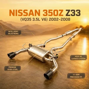 Stainless Steel Performance Valvetronic Exhaust Catback Muffler for Nissan 350Z Z33 SS304 Exhaust Pipes System Upgrade
