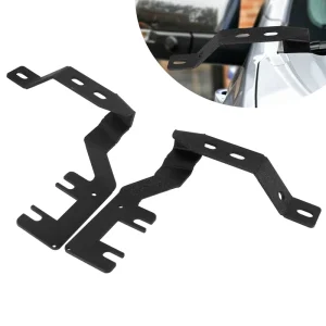 Steel Car Engine Hood Mounting Work Light Bracket for Ford Ranger Dual Light A Pillar Bracket 2pcs Black Spotlight Frame Bracket