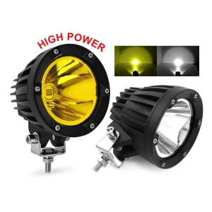 Stocked Led Fog Lamp 6500K 3500K White Yellow 24 Volt 45W SUV ATV 12V Round 4 Inch Off Road Spot Led Auxiliary Driving Light