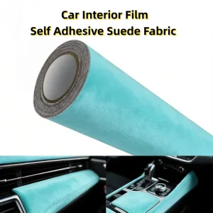 Style Suede Fabric Car Interior Film Self Adhesive Suede Wrap for Dashboard Door Panel Headliner Decoration