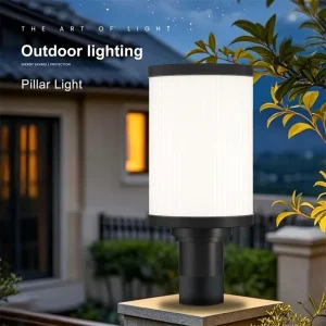 Stylish Modern Minimalist Aluminum Ip44 Waterproof Led Column Light for Luxury Villa Garden Exterior Gate Lamp