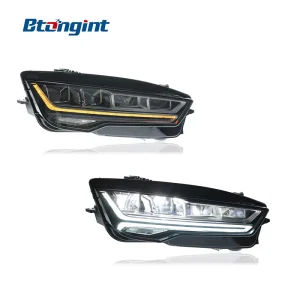 Suitable for 11 18 Models of Audi A7 Headlight Assembly Modified with New RS7 Daytime Running Light LED Lens Flow Light Steering