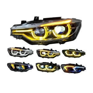 Suitable for 13 18 for 3 Series F30 F35 Modified Single Double Color DRL LED Headlight Assembly 12V
