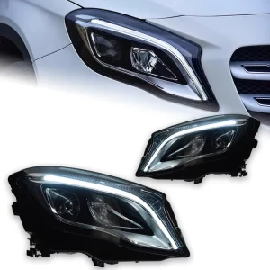 Suitable for 15-19 Model Year for Mercedes-Benz GLA Headlight Assembly Full LED Daytime Running Lights Double Light Lenses