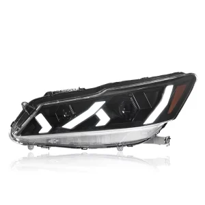 Suitable for 16 17 Honda Accord 9th and a Half 9.5 Headlight Assembly Modified Lambo Style LED Lens Daytime Running Lights