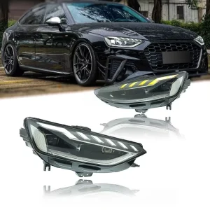 Suitable for 20-24 Audi A4 Headlight Assembly Modification and Upgrade LED Lens Daytime Running Light Flowing Turn Signal