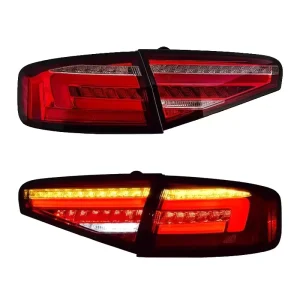 Suitable for Audi A4 A4L B9 LED Taillights Rear Light Upgrade Car Accessories Black Indicator Light Rear Fog Backlight