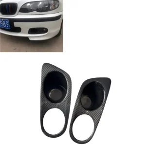 Suitable for BMW 3 Series E46 Front Bumper Carbon Fiber Front Fog Cover Replacement Parts