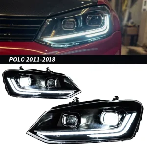 Suitable for Volkswagen POLO Headlight Assembly Modification Lights LED Daytime Running Lights Lens Turn Signals