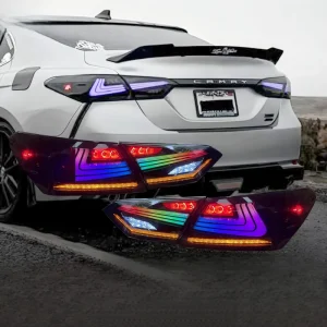 Suitable for the RGB Rear Lamp Assembly of 18-23 Models of Camry. It Includes LED Driving Lights, Brake Lights and Turn Signals.