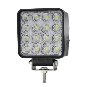 Super Bright 12V 24V IP67 Waterproof 16 Leds 70mm Thickness Housing 48 Watts Auto LED Work Light