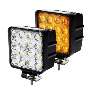 Super Bright 27W LED Work Light 2150LM for Offroad SUV ATV UTV Jeep with DRL IP67 Waterproof 6000K White Light