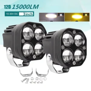 Super Bright 3 Inch 40W Cube LED Work Light With 4 Pod Lens for 12V 24V Car SUV Truck Offroad Motorcycle LED Fog Driving Light