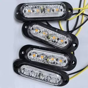 Super Bright 4 LED Emergency Strobe Light Flashing Beacon Warning Light for Trucks Forklifts Cars