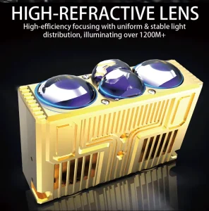 Super Bright 4 Lens A12 200W 20000LM 6000K Silent Fans 9 30V Canbus IP68 Car Grille Lights For Car SUV Led Spotlights