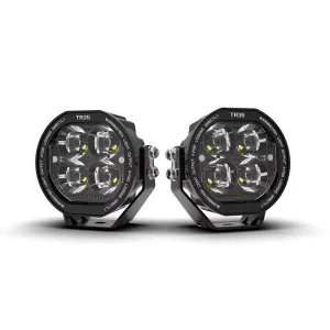 Super Bright 7400LM 4×4 LED Spot Driving Lights with 50000H Light and DRL