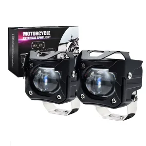 Super Bright Dual Color Spotlight LED Front Lights Motorcycle Accessories Lighting System Mini Driving Fog Light