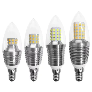 Super Bright E27/E14 LED Bulb Tri-Color Changing Light Source Energy-Saving 5W/7W/9W/12W Candle Tip Bulb for Home Use