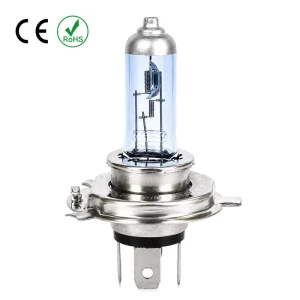 Super Bright H4 12V 100/90W Blue Halogen Bulb 5000K White Light Xenon Look Car Headlight Lamp CE RoHS Certified Manufacturer
