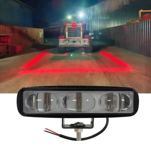 Super Bright LED 18W Forklift Safety Lights With Work Area Warning Red Anti-Collision Excavator Loader AGV Signal Light